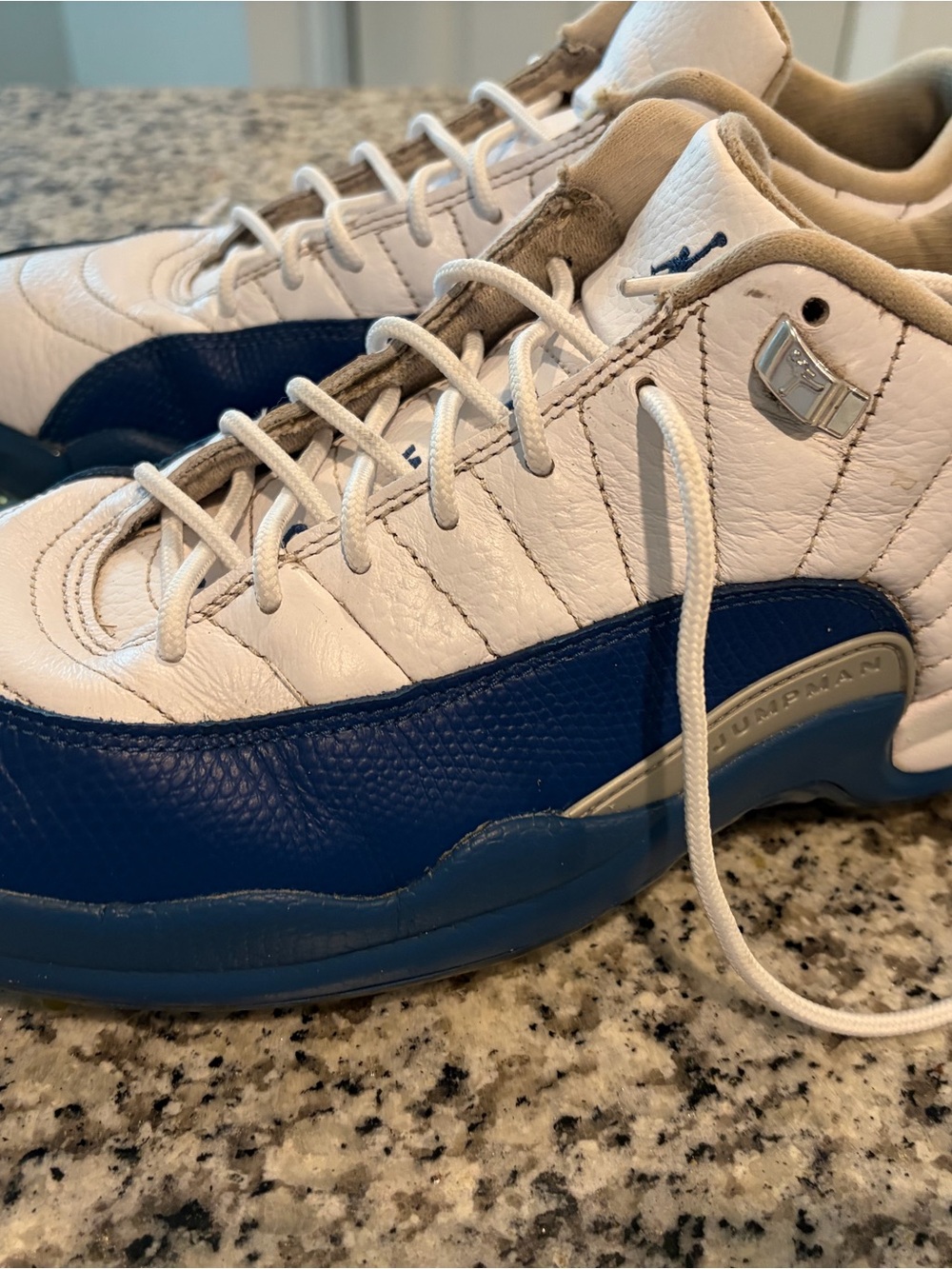 Jordan Golf Shoes Men’s White and Blue Low-Top Sneakers